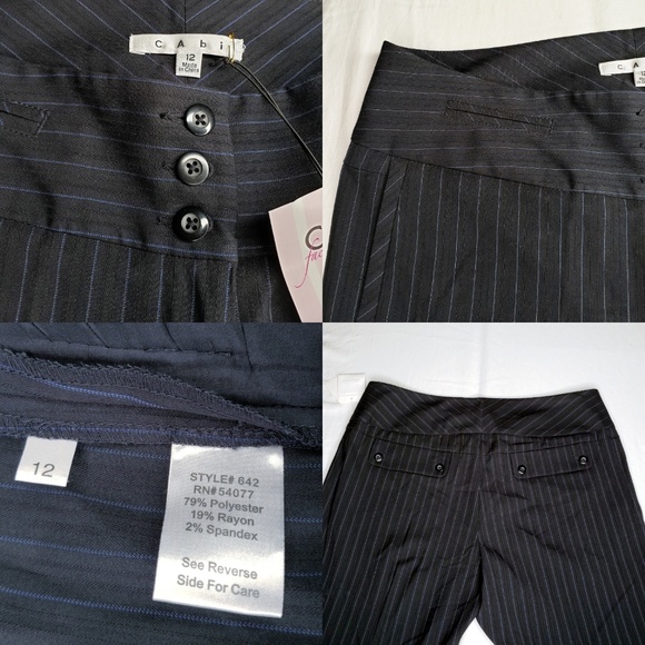 ‼SOLD‼ Cabi Pinstripe Trouser Pants Wide Leg - Picture 2 of 8